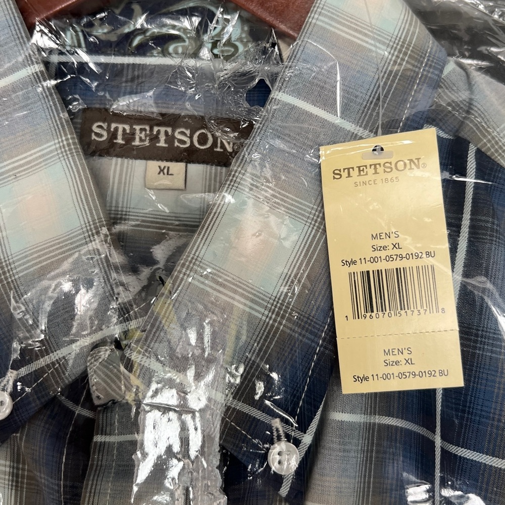Stetson Crystal PlaidButton Down Shirt - NWT
